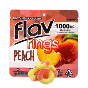 Flav Edibles Peach Rings 1000mg (THC Gummies)