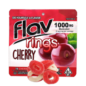 Flav Edibles Cherry Rings 1000mg (THC Gummies)